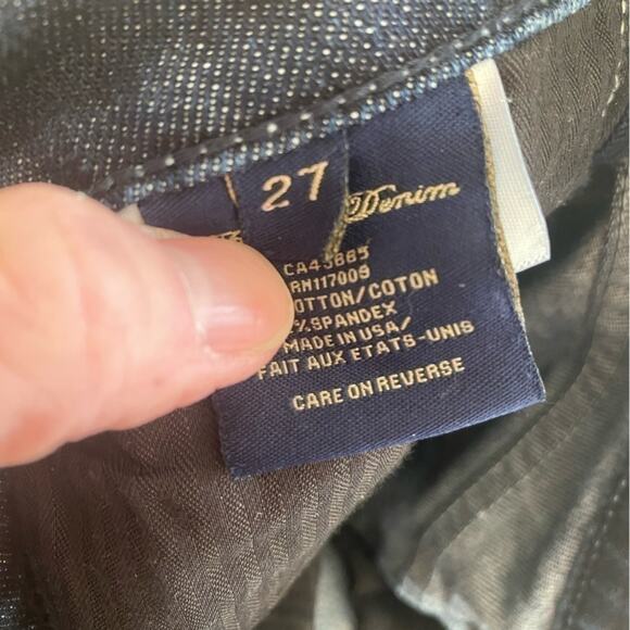 Anthropologie Fidelity Denim Medium Wash Straight Leg Cotton Jean Capris USA 27 - Picture 5 of 8